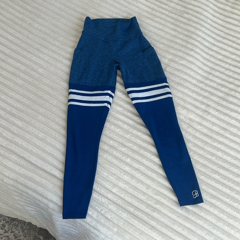 Bombshell Sportswear Leggings Blue thigh high style XS